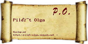 Pilát Olga névjegykártya
